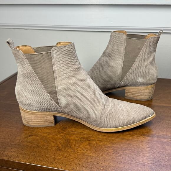 Marc Fisher Yale Dark Neutral Suede Chelsea Boot US Size 10 - Picture 8 of 15